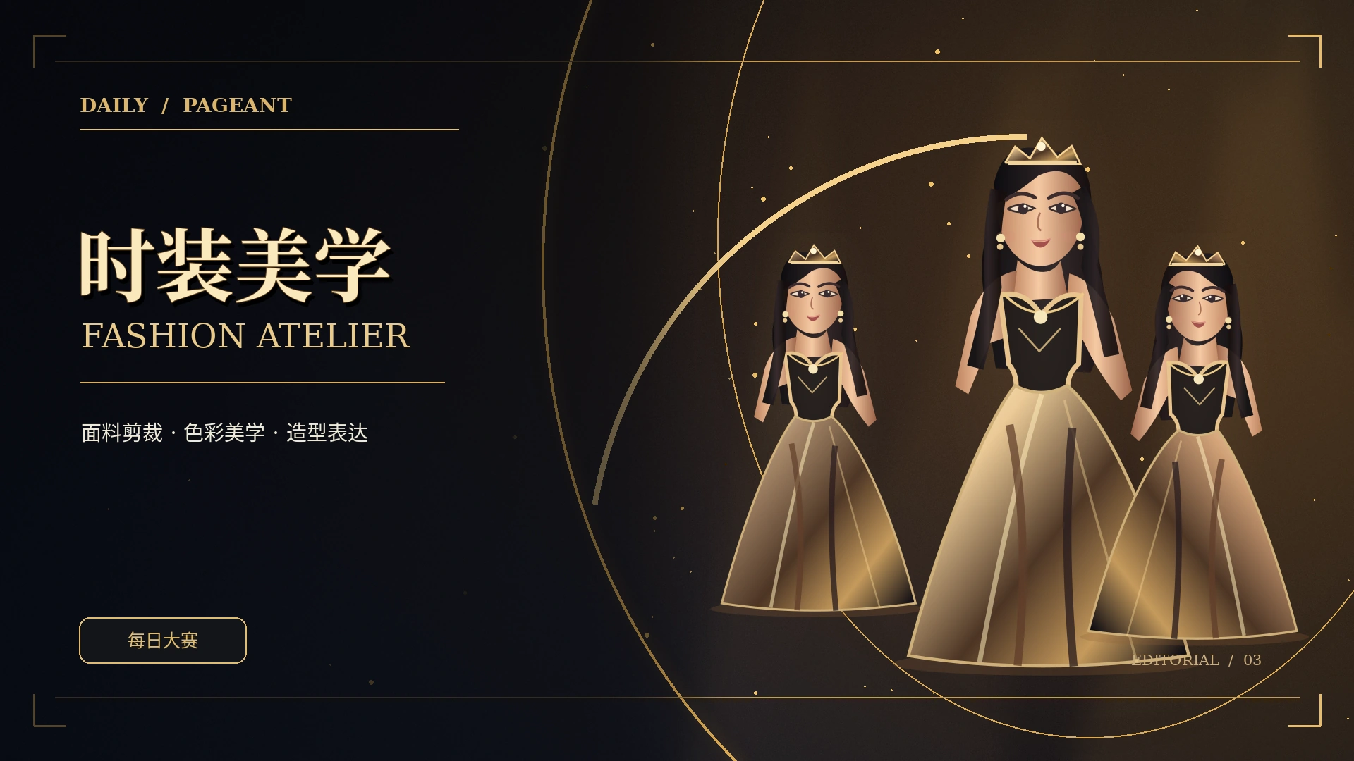 时装设计材质和服饰主题概念图